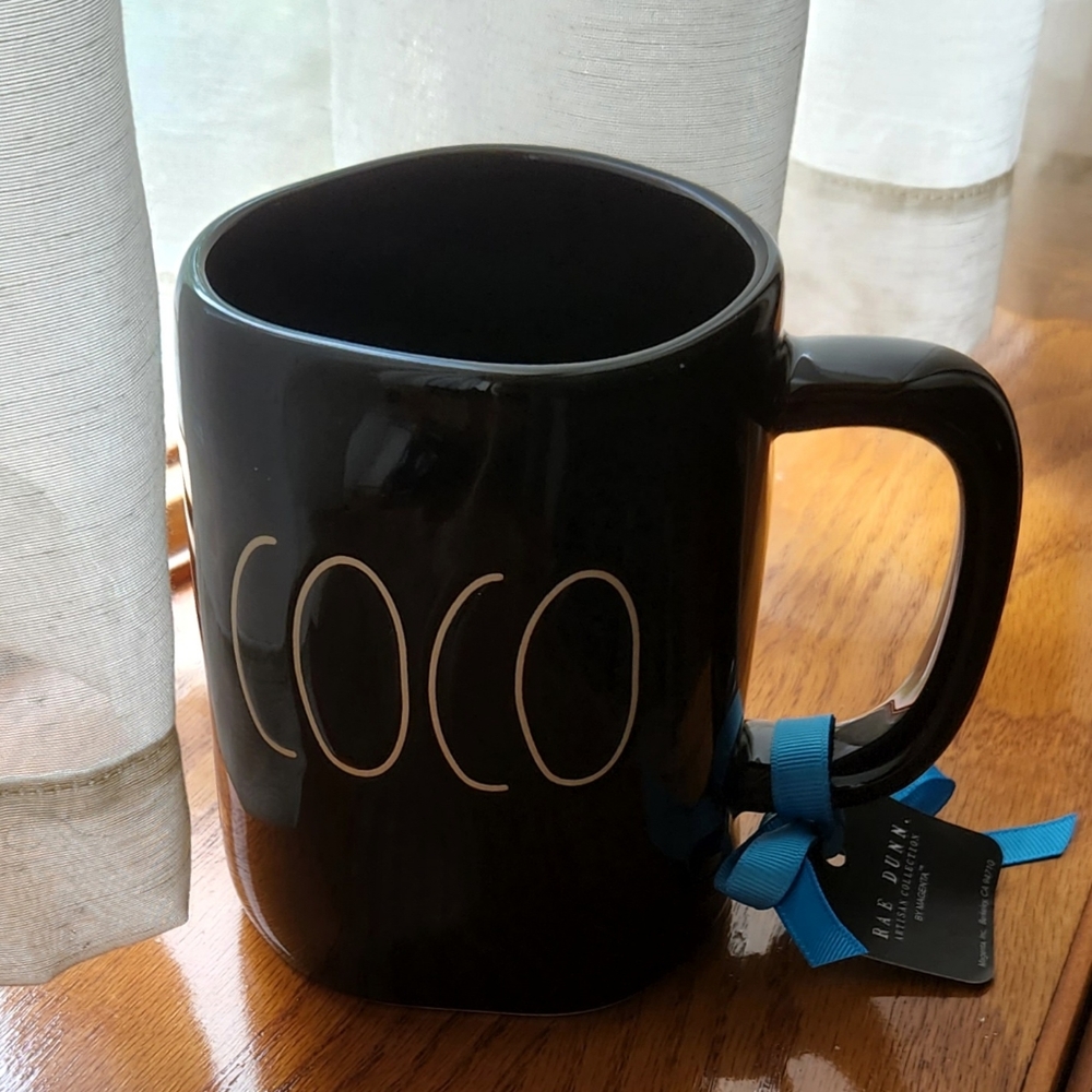 Rae Dunn Disney Pixar "COCO" Double-sided Miguel Black Ceramic Coffee Mug